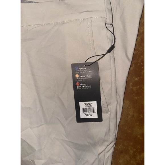 NWT Walter Hagen Men's 11 Big & Tall Majors Golf Pants Size 48x30 Light Khaki - Picture 4 of 6